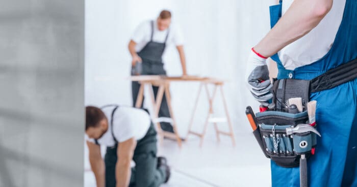 Handyman with tool belt
