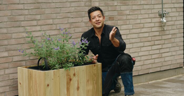 Dennis Lindequst og plantekasse